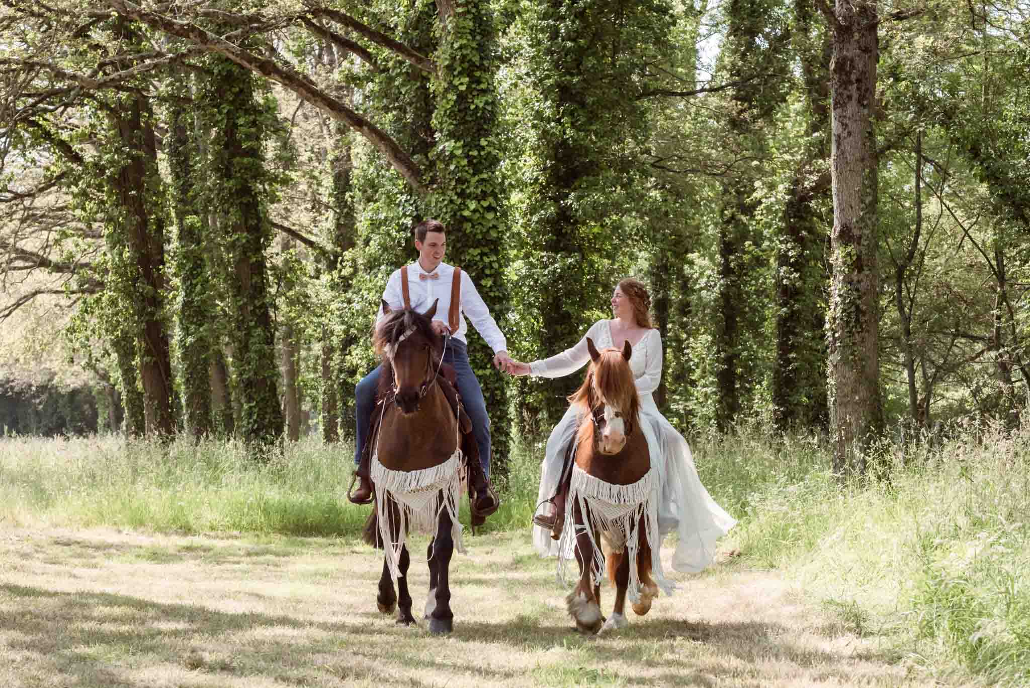 Camille Imbert photographe mariage à cheval Loire Atlantique Bretagne